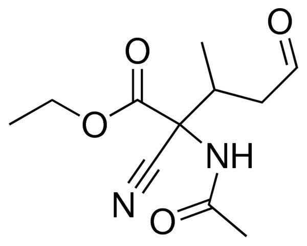 ethyl 2-(acetylamino)-2-cyano-3-methyl-5-oxopentanoate