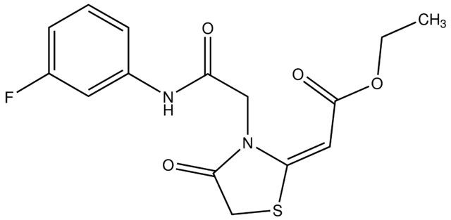 Ethyl {3-[(3-fluorophenylcarbamoyl)methyl]-4-oxothiazolidin-2-ylidene}acetate