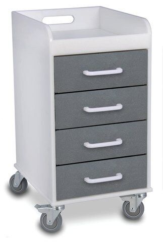 Compact 4 Drawer Locking Cart