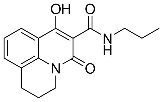 7-HO-5-OXO-N-PROPYL-2,3-DIHYDRO-1H,5H-PYRIDO(3,2,1-IJ)QUINOLINE-6-CARBOXAMIDE