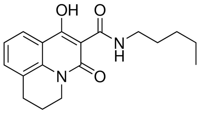 7-HO-5-OXO-N-PENTYL-2,3-DIHYDRO-1H,5H-PYRIDO(3,2,1-IJ)QUINOLINE-6-CARBOXAMIDE