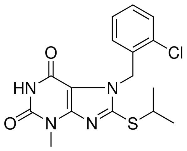 7-(2-CHLORO-BENZYL)-8-ISOPROPYLSULFANYL-3-METHYL-3,7-DIHYDRO-PURINE-2,6-DIONE