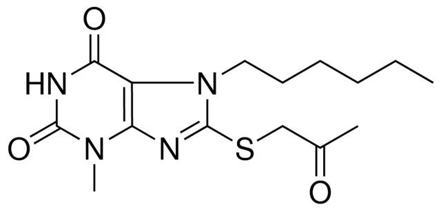 7-HEXYL-3-METHYL-8-(2-OXO-PROPYLSULFANYL)-3,7-DIHYDRO-PURINE-2,6-DIONE