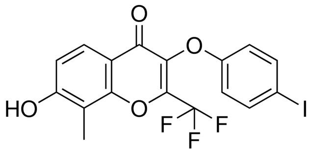 7-HYDROXY-3-(4-IODO-PHENOXY)-8-METHYL-2-TRIFLUOROMETHYL-CHROMEN-4-ONE