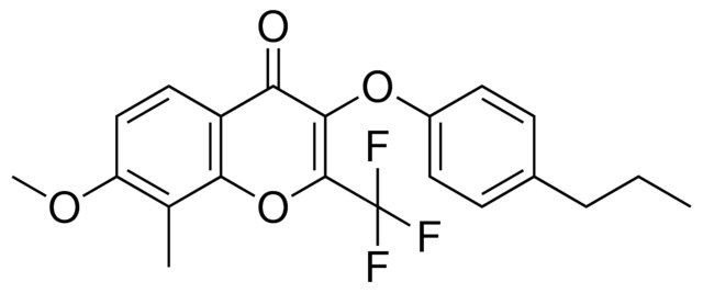 7-METHOXY-8-METHYL-3-(4-PROPYL-PHENOXY)-2-TRIFLUOROMETHYL-CHROMEN-4-ONE