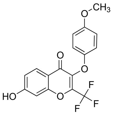 7-Hydroxy-3-(4-methoxyphenoxy)-2-(trifluoromethyl)-4<i>H</i>-chromen-4-one