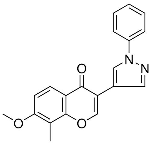 7-METHOXY-8-METHYL-3-(1-PHENYL-1H-PYRAZOL-4-YL)-4H-CHROMEN-4-ONE