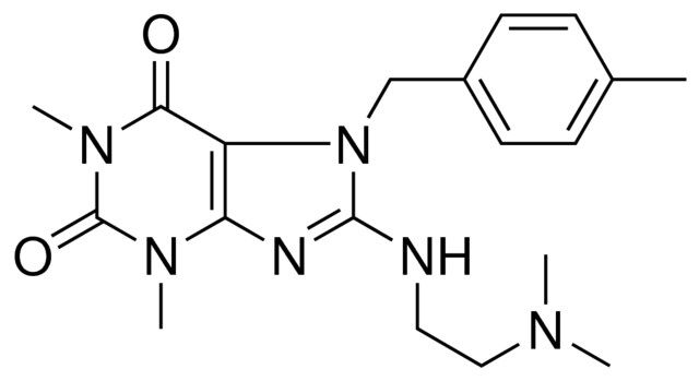 8-{[2-(DIMETHYLAMINO)ETHYL]AMINO}-1,3-DIMETHYL-7-(4-METHYLBENZYL)-3,7-DIHYDRO-1H-PURINE-2,6-DIONE