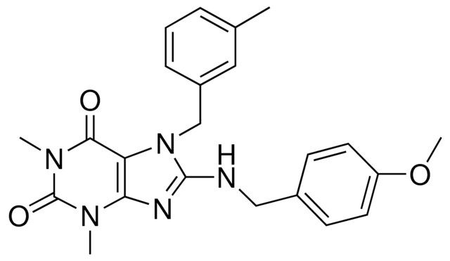 8-[(4-METHOXYBENZYL)AMINO]-1,3-DIMETHYL-7-(3-METHYLBENZYL)-3,7-DIHYDRO-1H-PURINE-2,6-DIONE