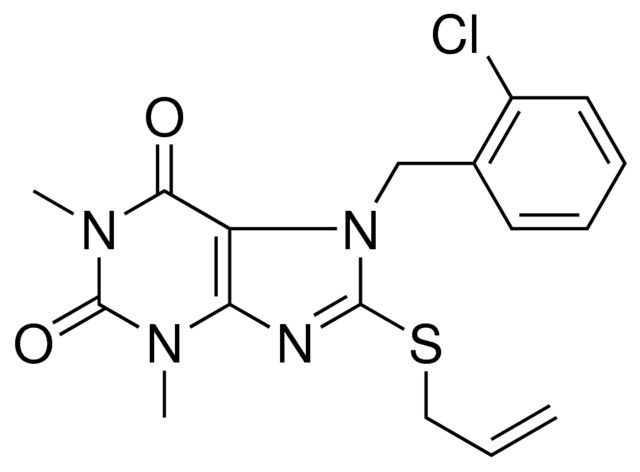 8-(ALLYLTHIO)-7-(2-CHLOROBENZYL)-1,3-DIMETHYL-3,7-DIHYDRO-1H-PURINE-2,6-DIONE