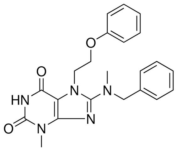 8-(BENZYL(METHYL)AMINO)-3-ME-7-(2-PHENOXYETHYL)-3,7-DIHYDRO-1H-PURINE-2,6-DIONE
