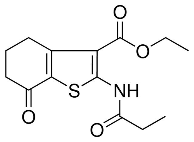 7-OXO-2-PROPIONYLAMINO-4,5,6,7-4H-BENZO(B)THIOPHENE-3-CARBOXYLIC ACID ET ESTER