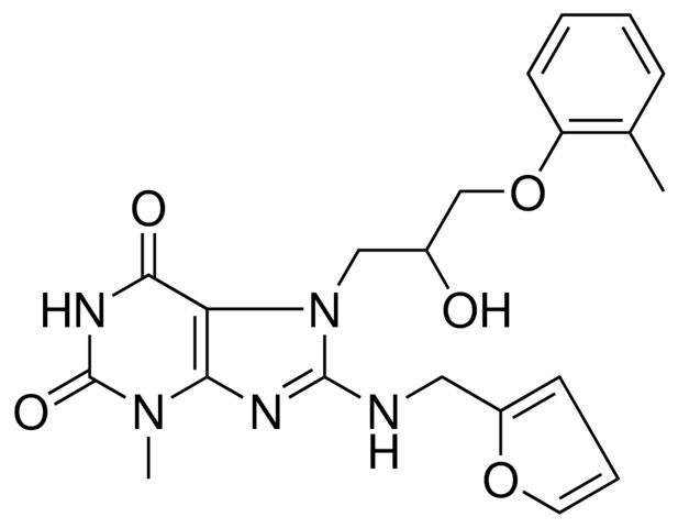 8-[(2-FURYLMETHYL)AMINO]-7-[2-HYDROXY-3-(2-METHYLPHENOXY)PROPYL]-3-METHYL-3,7-DIHYDRO-1H-PURINE-2,6-DIONE