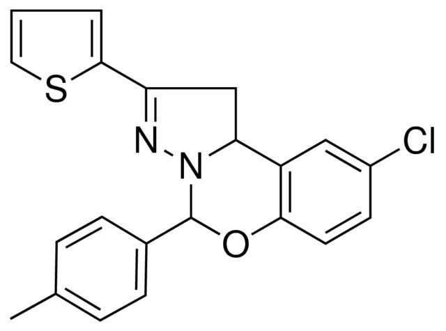 8-CL-2-THIOPHEN-2-YL-4-P-TOLYL-1,9B-2H-5-OXA-3,3A-DIAZA-CYCLOPENTA(A)NAPHTHALENE