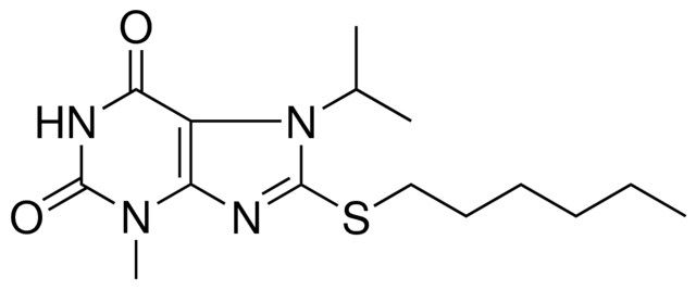 8-HEXYLSULFANYL-7-ISOPROPYL-3-METHYL-3,7-DIHYDRO-PURINE-2,6-DIONE