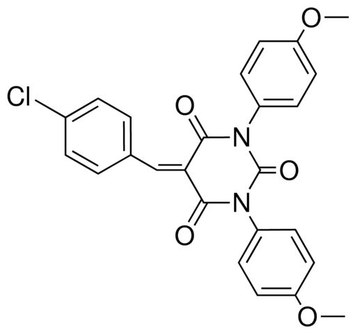 5-(4-CHLORO-BENZYLIDENE)-1,3-BIS-(4-METHOXY-PHENYL)-PYRIMIDINE-2,4,6-TRIONE