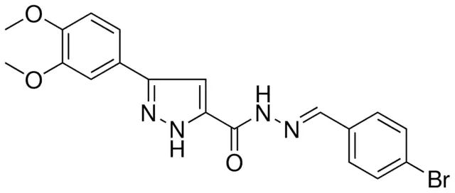 5-(3,4-DIMETHOXY-PH)-2H-PYRAZOLE-3-CARBOXYLIC ACID (4-BR-BENZYLIDENE)-HYDRAZIDE