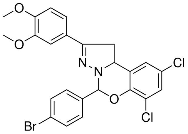 5-(4-BROMOPHENYL)-7,9-DICHLORO-2-(3,4-DIMETHOXYPHENYL)-1,10B-DIHYDROPYRAZOLO[1,5-C][1,3]BENZOXAZINE