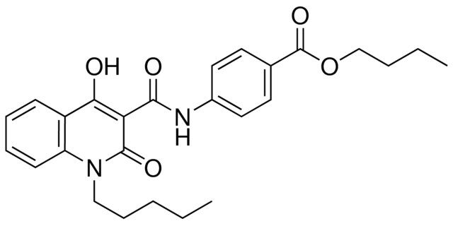 4((4-HO-2-OXO-1-PENTYL-1,2-2H-QUINOLINE-3-CARBONYL)-AMINO)-BENZOIC ACID BU ESTER