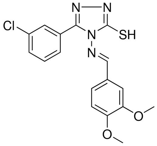 5-(3-CHLOROPHENYL)-4-((3,4-DIMETHOXYBENZYLIDENE)AMINO)-4H-1,2,4-TRIAZOLE-3-THIOL