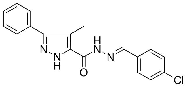 4-METHYL-5-PHENYL-2H-PYRAZOLE-3-CARBOXYLIC ACID (4-CHLORO-BENZYLIDENE)-HYDRAZIDE