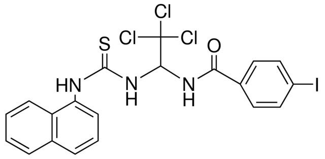 4-IODO-N-(2,2,2-TRICHLORO-1-(3-NAPHTHALEN-1-YL-THIOUREIDO)-ETHYL)-BENZAMIDE