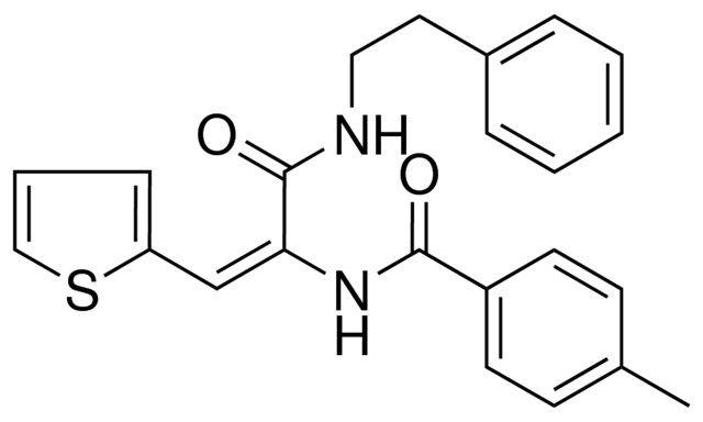 4-METHYL-N-(1-PHENETHYLCARBAMOYL-2-THIOPHEN-2-YL-VINYL)-BENZAMIDE