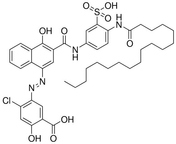 4-CHLORO-2-HYDROXY-5-[(E)-(4-HYDROXY-3-{[4-(STEAROYLAMINO)-3-SULFOANILINO]CARBONYL}-1-NAPHTHYL)DIAZENYL]BENZOIC ACID