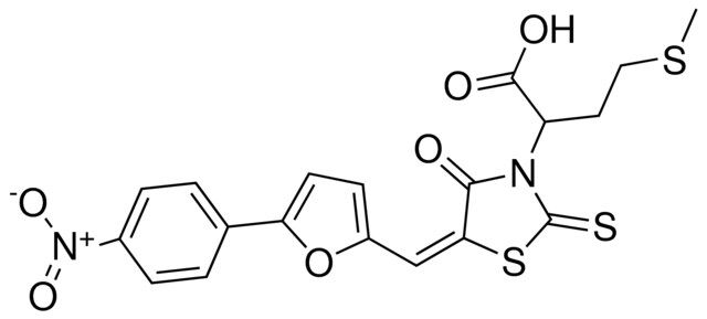 4-(METHYLSULFANYL)-2-((5E)-5-{[5-(4-NITROPHENYL)-2-FURYL]METHYLENE}-4-OXO-2-THIOXO-1,3-THIAZOLIDIN-3-YL)BUTANOIC ACID