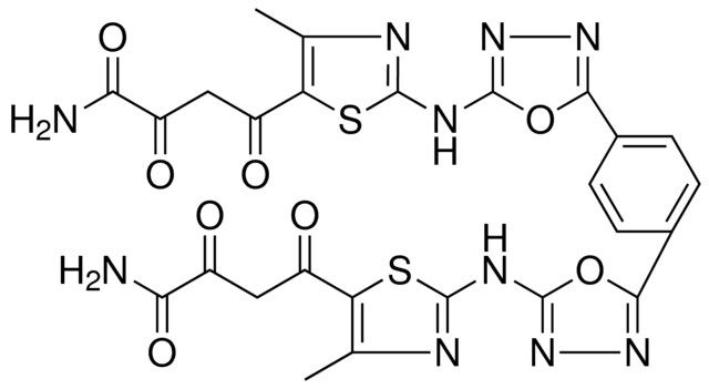 4-[2-({5-[4-(5-{[5-(4-AMINO-3,4-DIOXOBUTANOYL)-4-METHYL-1,3-THIAZOL-2-YL]AMINO}-1,3,4-OXADIAZOL-2-YL)PHENYL]-1,3,4-OXADIAZOL-2-YL}AMINO)-4-METHYL-1,3-THIAZOL-5-YL]-2,4-DIOXOBUTANAMIDE