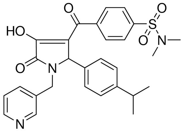 4-{[4-HYDROXY-2-(4-ISOPROPYLPHENYL)-5-OXO-1-(3-PYRIDINYLMETHYL)-2,5-DIHYDRO-1H-PYRROL-3-YL]CARBONYL}-N,N-DIMETHYLBENZENESULFONAMIDE