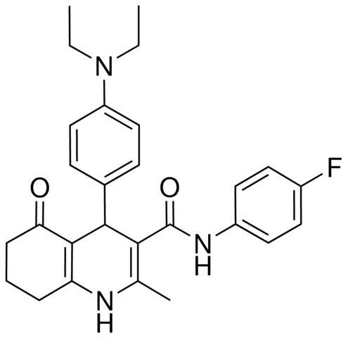 4-[4-(DIETHYLAMINO)PHENYL]-N-(4-FLUOROPHENYL)-2-METHYL-5-OXO-1,4,5,6,7,8-HEXAHYDRO-3-QUINOLINECARBOXAMIDE