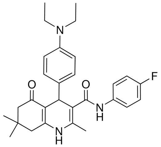 4-[4-(DIETHYLAMINO)PHENYL]-N-(4-FLUOROPHENYL)-2,7,7-TRIMETHYL-5-OXO-1,4,5,6,7,8-HEXAHYDRO-3-QUINOLINECARBOXAMIDE