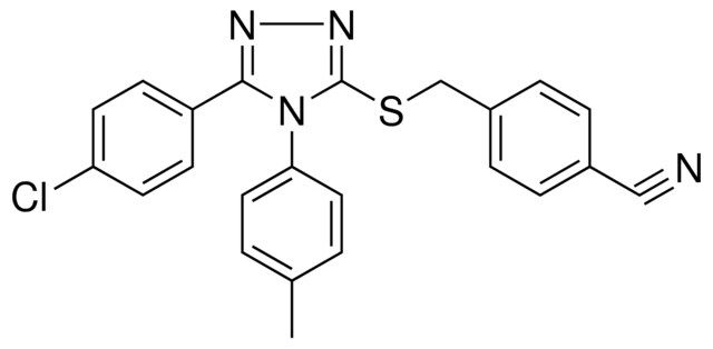 4-(((5-(4-CL-PH)-4-(4-METHYLPHENYL)-4H-1,2,4-TRIAZOL-3-YL)THIO)ME)BENZONITRILE