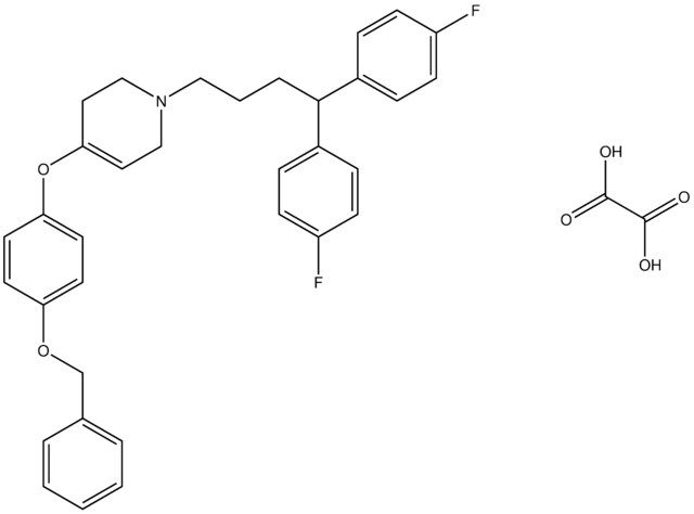 4-[4-(benzyloxy)phenoxy]-1-[4,4-bis(4-fluorophenyl)butyl]-1,2,3,6-tetrahydropyridine oxalate