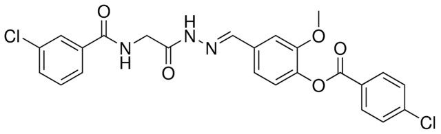 4-(((((3-CHLOROBENZOYL)AMINO)AC)HYDRAZONO)ME)-2-METHOXYPHENYL 4-CHLOROBENZOATE