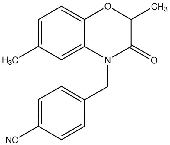 4-((2,3-Dihydro-2,6-dimethyl-3-oxobenzo[<i>b</i>][1,4]oxazin-4-yl)methyl)benzonitrile