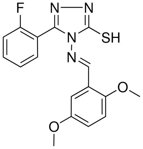 4-((2,5-DIMETHOXYBENZYLIDENE)AMINO)-5-(2-F-PH)4H-1,2,4-TRIAZOL-3-YL HYDROSULFIDE