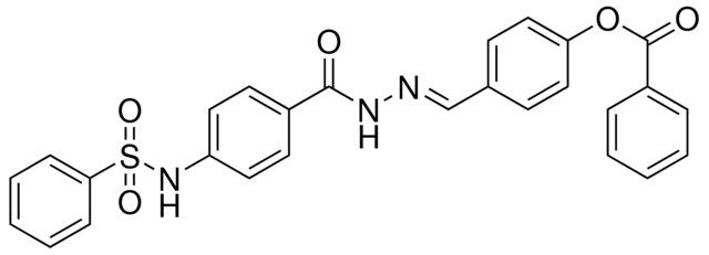 4-((2-(4-((PHENYLSULFONYL)AMINO)BENZOYL)HYDRAZONO)METHYL)PHENYL BENZOATE
