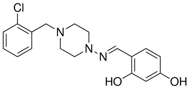 4-((4-(2-CHLORO-BENZYL)-PIPERAZIN-1-YLIMINO)-METHYL)-BENZENE-1,3-DIOL