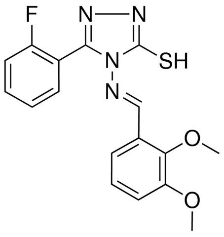 4-((2,3-DI-MEO-BENZYLIDENE)AMINO)-5-(2-F-PH)-4H-1,2,4-TRIAZOL-3-YL HYDROSULFIDE