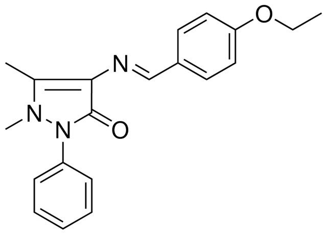 4-((4-ETHOXY-BENZYLIDENE)-AMINO)-1,5-DIMETHYL-2-PHENYL-1,2-DIHYDRO-PYRAZOL-3-ONE