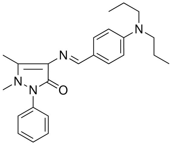 4-((4-DIPROPYLAMINO-BENZYLIDENE)-AMINO)-1,5-DIMETHYL-2-PH-1,2-2H-PYRAZOL-3-ONE