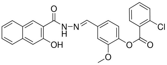 4-(2-(3-HYDROXY-2-NAPHTHOYL)CARBOHYDRAZONOYL)-2-METHOXYPHENYL 2-CHLOROBENZOATE