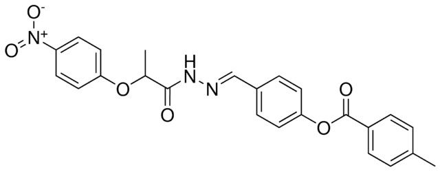 4-(2-(2-(4-NITROPHENOXY)PROPANOYL)CARBOHYDRAZONOYL)PHENYL 4-METHYLBENZOATE