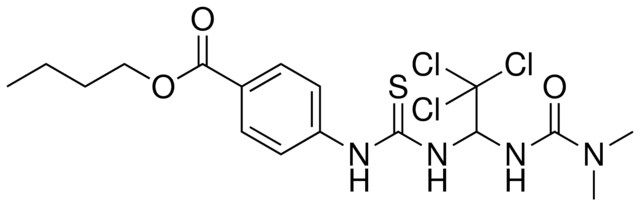 4-(3-(2,2,2-TRICHLORO-1-(3,3-DI-ME-UREIDO)-ET)-THIOUREIDO)-BENZOIC ACID BU ESTER