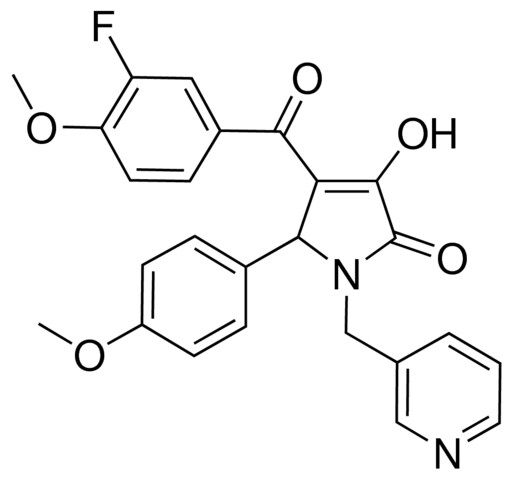 4-(3-FLUORO-4-METHOXYBENZOYL)-3-HYDROXY-5-(4-METHOXYPHENYL)-1-(3-PYRIDINYLMETHYL)-1,5-DIHYDRO-2H-PYRROL-2-ONE