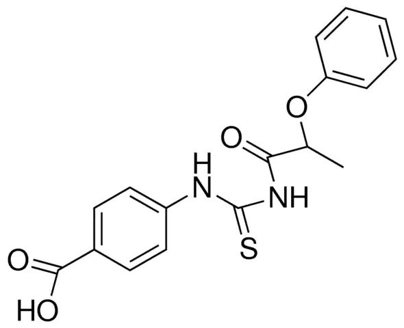 4-(3-(2-PHENOXYPROPIONYL)-2-THIOUREIDO)BENZOIC ACID