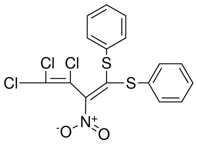 {[3,4,4-TRICHLORO-2-NITRO-1-(PHENYLSULFANYL)-1,3-BUTADIENYL]SULFANYL}BENZENE