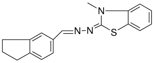 3-METHYL-2-BENZOTHIAZOLINONE, AZINE WITH 5-INDANCARBOXALDEHYDE